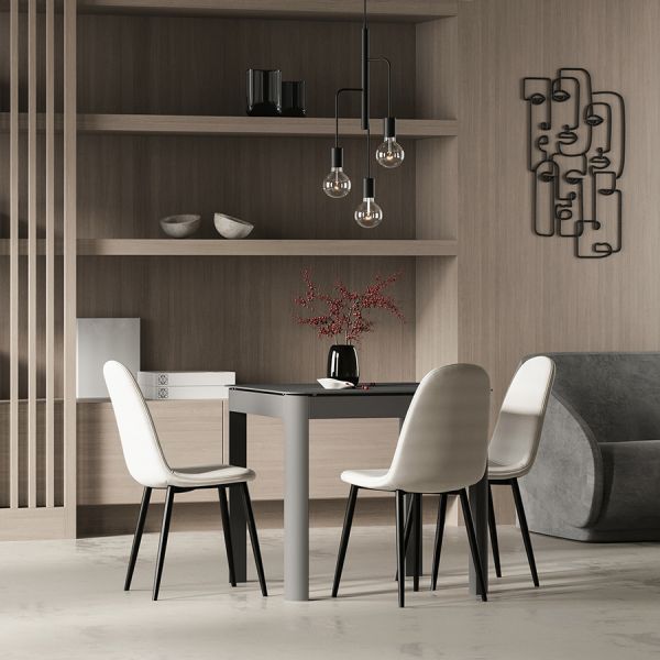 Стол обеденный leif, 80х80 см, серо-бежевый Bergenson Bjorn