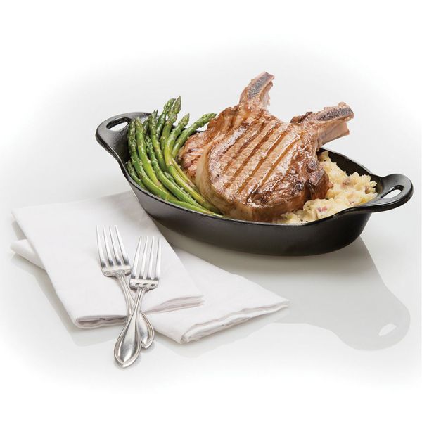 Блюдо для запекания овальное чугунное 31,5х17,5 см Lodge