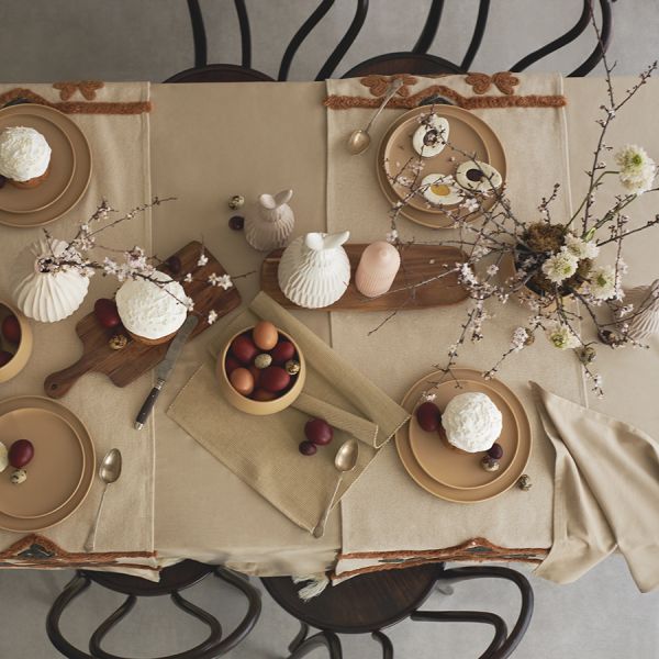 Скатерть из хлопка бежевого цвета из коллекции essential