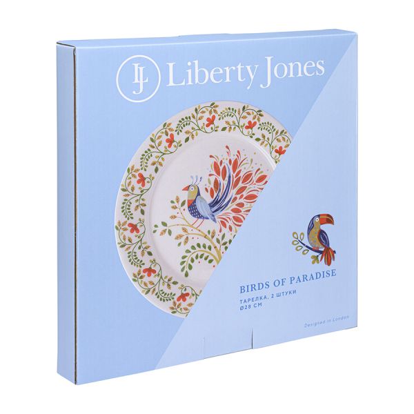 Набор тарелок owl из коллекции birds of paradise в подарочной упаковке, 28 см, 2 шт Liberty Jones