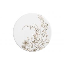 Подставка под кружку 11 см, круглая, керамика/пробка, белая, Осенние цветы, Florance ANNA LAFARG