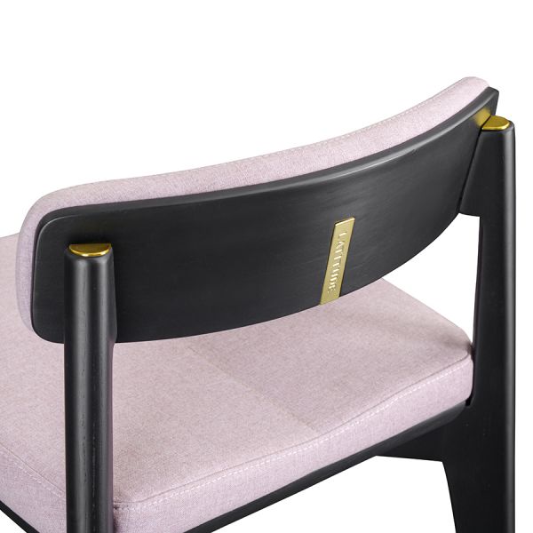 Стул барный aska рогожка черный/розовый Latitude