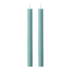 Набор из двух свечей бирюзового цвета из коллекции edge, 24,5 см Tkano