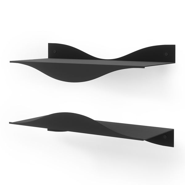 Набор из 2-х настенных полок surf, черный Umbra
