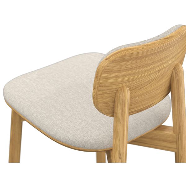 Стул барный с обивкой saga, рогожка, бежевый Latitude