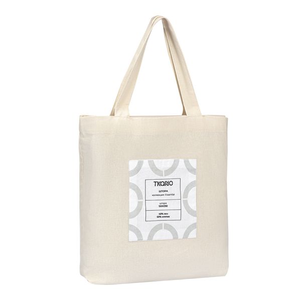 Штора из хлопка и льна кремового цвета из коллекции essential, 150х290 см Tkano