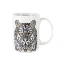 Кружка 500 мл, фарфор, белая, Тигр, Wild ANNA LAFARG
