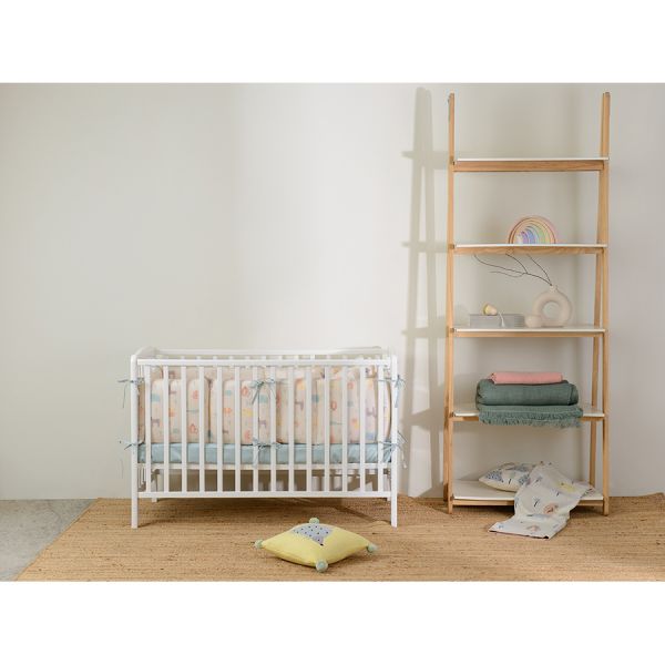 Бортик в кроватку из сатина с принтом animalia world из коллекции tiny world 360х35х5 см