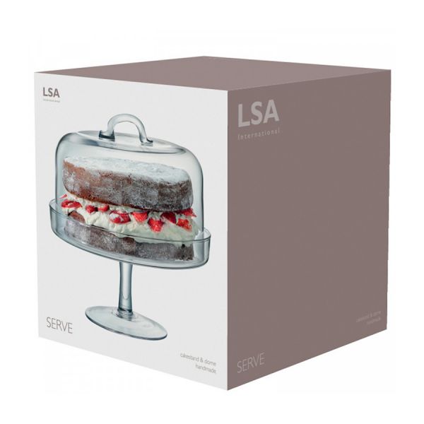 Блюдо для торта с крышкой serve, 26.5 см LSA International