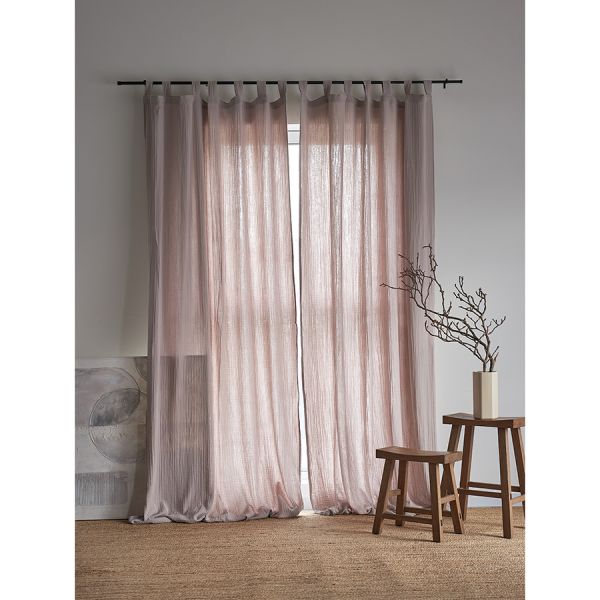 Штора из муслина бежево-серого цвета из коллекции essential, 150х290 см Tkano