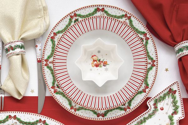 Тарелка суповая 21.5 см Magie de Noel, фарфор, белая, с золотистым кантом Easy Life