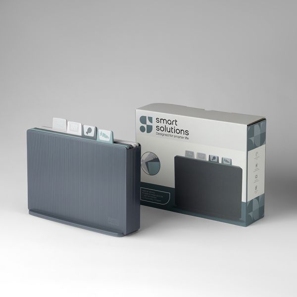 Набор из 4-х разделочных досок с держателем cut&store, графит Smart Solutions SS0000401
