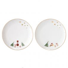 Набор десертных тарелок let it snow nutcracker & bird 16 см, 2 шт Easy Life