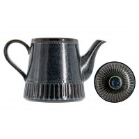 Ваза декоративная 16.5 см, фарфор, черно-синяя, в крапинку, Чайник, Black Kitchen Home & Style