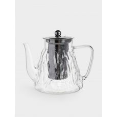 Чайник заварочный 1 л, стекло/сталь, Мятая фактура ANNA LAFARG