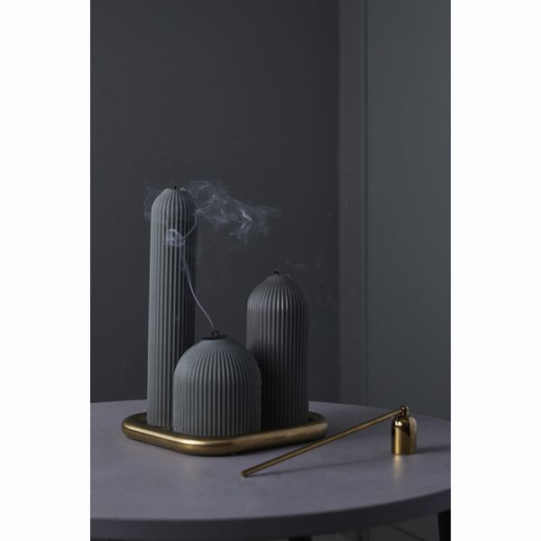 Свеча декоративная графитового цвета из коллекции edge 10,5см