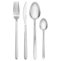 Набор столовых приборов pure на 6 персон, 24 предмета, серебристые матовые Liberty Jones