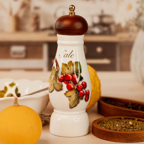 Мельница для соли ручная Frutti di Bosco 21 см Nuova Cer