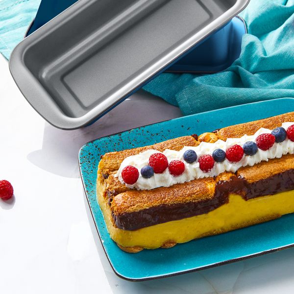 Форма для выпечки хлеба прямоугольная 25x11 см, синяя, Guardini
