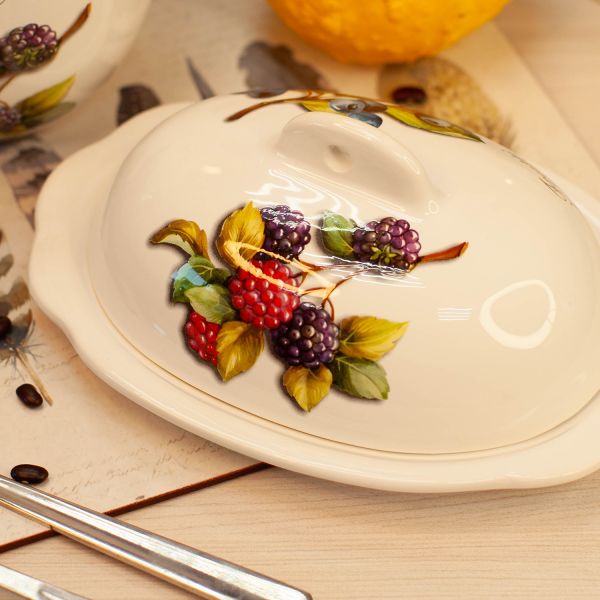 Масленка с крышкой Frutti di Bosco 22.5 см Nuova Cer