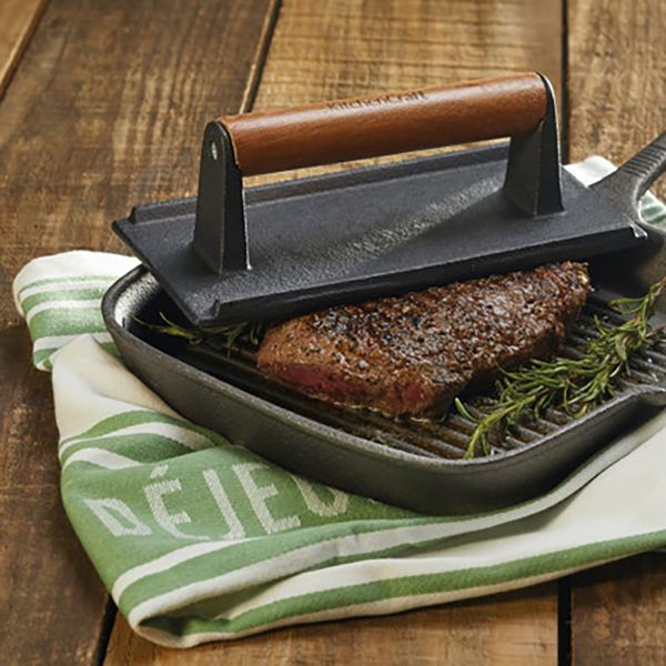 Пресс для гриля чугунный с деревянной ручкой 11х21 см KITCHEN CRAFT
