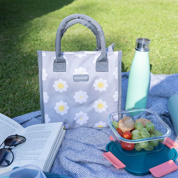 Термосумка 4 л, полиэстер, белый, серая KITCHEN CRAFT
