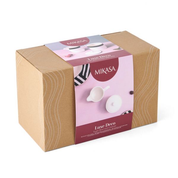 Набор для сахара и сливок фарфоровый Mikasa Luxe Deco 245 мл белый KITCHEN CRAFT

