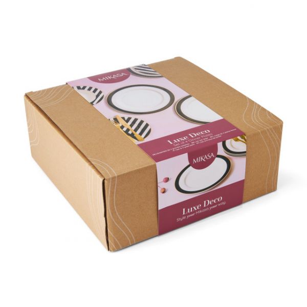 Набор из 4 фарфоровых тарелок Mikasa Luxe Deco 27.5 см KITCHEN CRAFT
