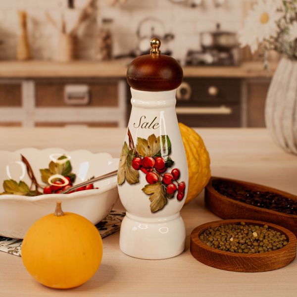 Мельница для соли ручная Frutti di Bosco 21 см Nuova Cer