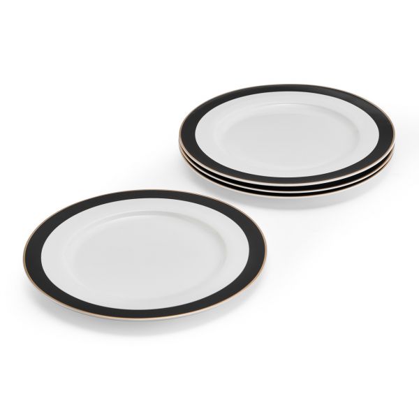 Набор из 4 фарфоровых тарелок Mikasa Luxe Deco 27.5 см KITCHEN CRAFT
