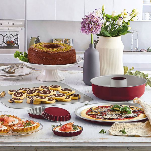 Форма для выпекания круглая разъемная, 18 см, красная, Guardini