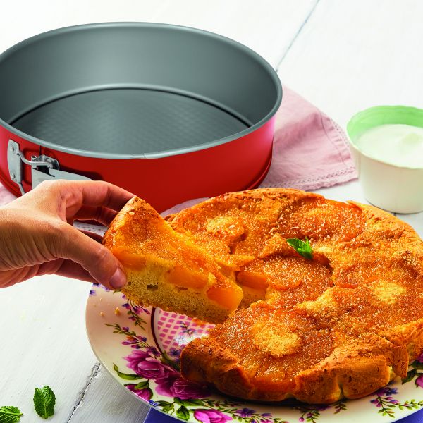 Форма для выпекания круглая разъемная, 22 см, красная, Guardini