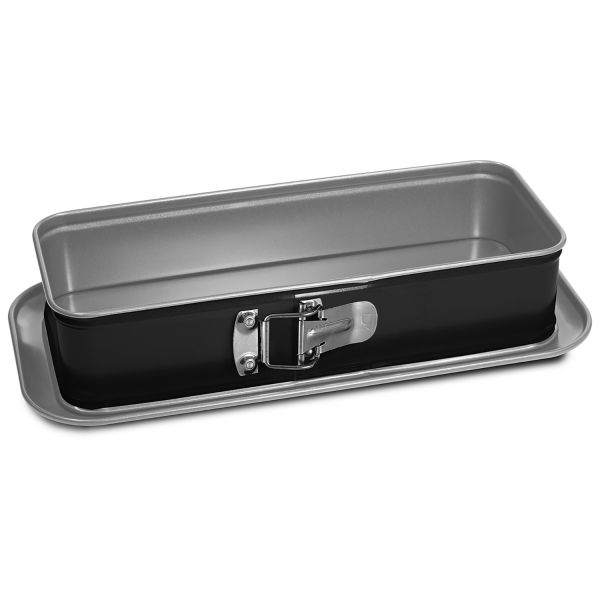 Форма для выпечки хлеба прямоугольная, разъемная, 30x11 см, черная, Guardini
