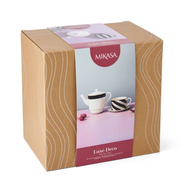 Чайный фарфоровый набор на 1 персону, 500 и 200 мл Mikasa Luxe Deco KITCHEN CRAFT

