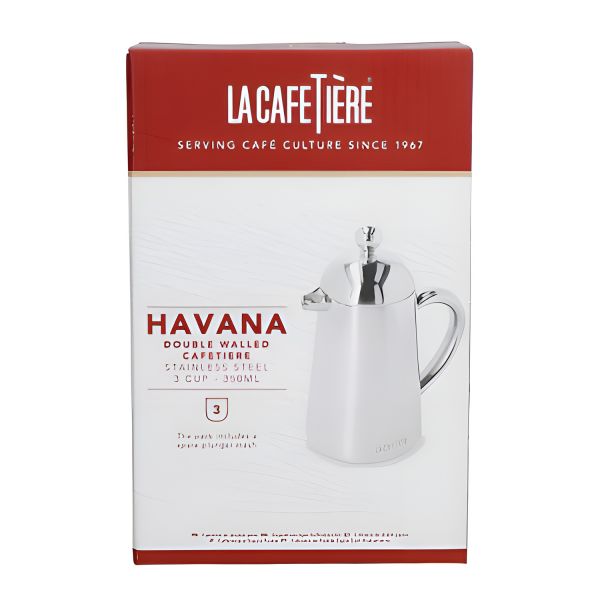 Кофейник Havana с двойными стенками, на 3 чашки La Cafetiere, серебристый KITCHEN CRAFT