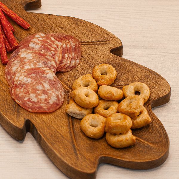 Блюдо для сервировки "Дуб", 17x39 см, темно-коричневый Uneca