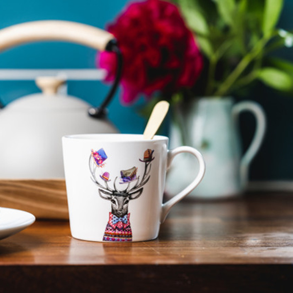 Кружка фарфоровая Mikasa Tipperleyhill с принтом оленя 380 мл KITCHEN CRAFT
