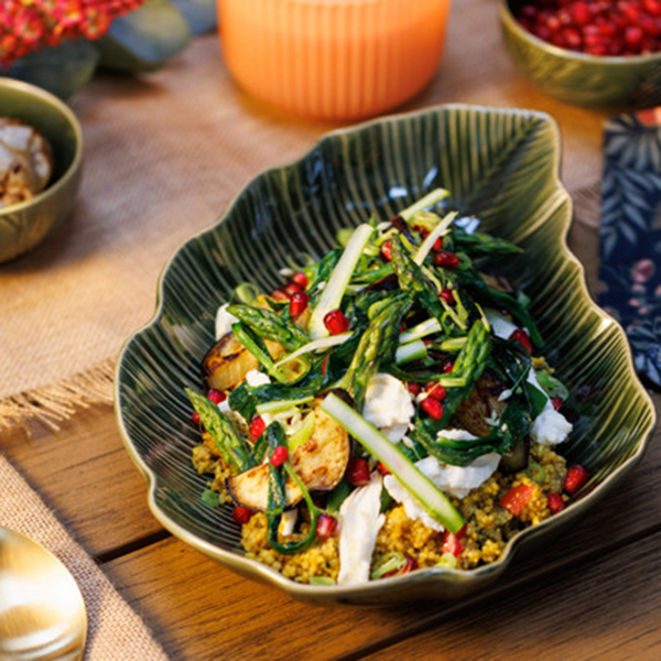 Блюдо сервировочное Jardin в форме листа 31.5 см GREEN Mikasa Kitchen Craft
