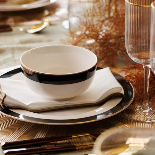 Набор из 4 фарфоровых тарелок Mikasa Luxe Deco 27.5 см KITCHEN CRAFT
