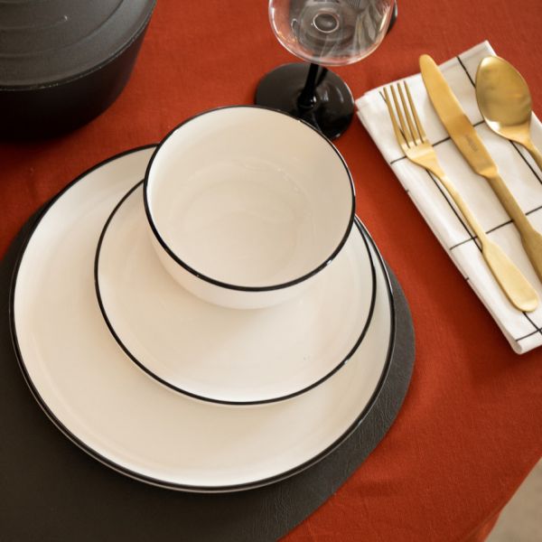 Сервиз обеденный фарфоровый Mikasa Luxe Deco 12 предметов, белый KITCHEN CRAFT