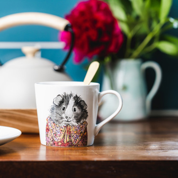Кружка фарфоровая Mikasa Tipperleyhill с принтом морской свинки 380 мл KITCHEN CRAFT
