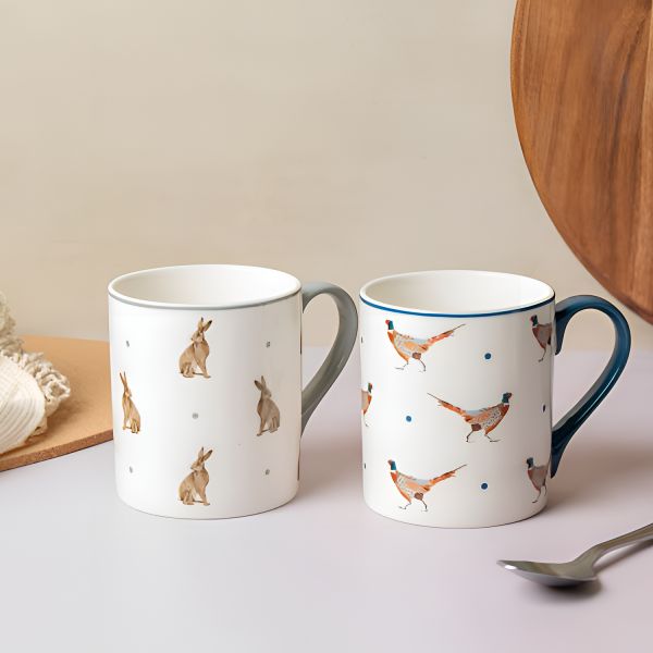 Кружка фарфоровая Pheasant Mikasa BLUE/WHITE 280 мл KITCHEN CRAFT
