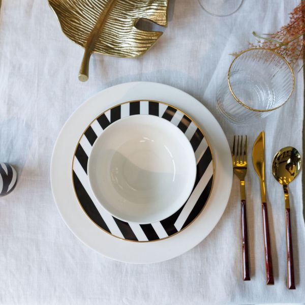 Сервиз обеденный из 12 предметов фарфоровый Mikasa Luxe Deco KITCHEN CRAFT
