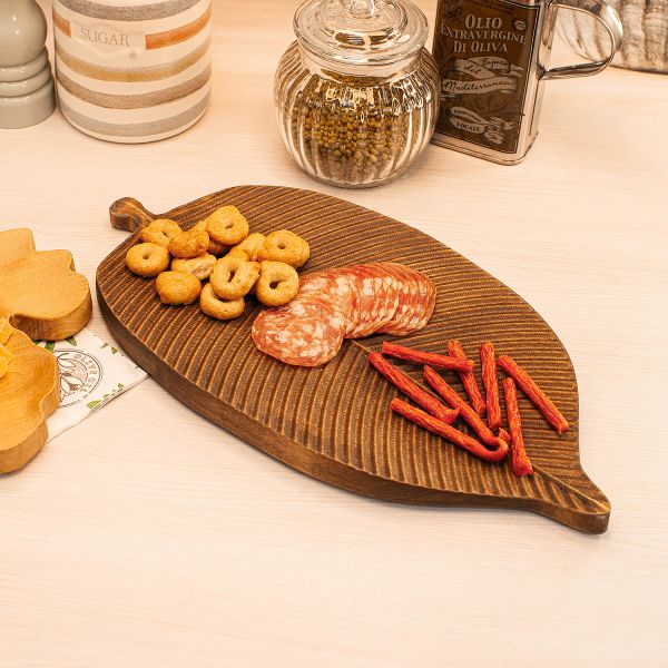 Блюдо для сервировки "Тополь", 20x39 см, темно-коричневый Uneca