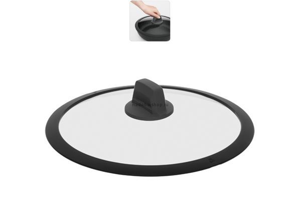 Крышка NADOBA DARA 26 см стеклянная с силиконовым ободом 