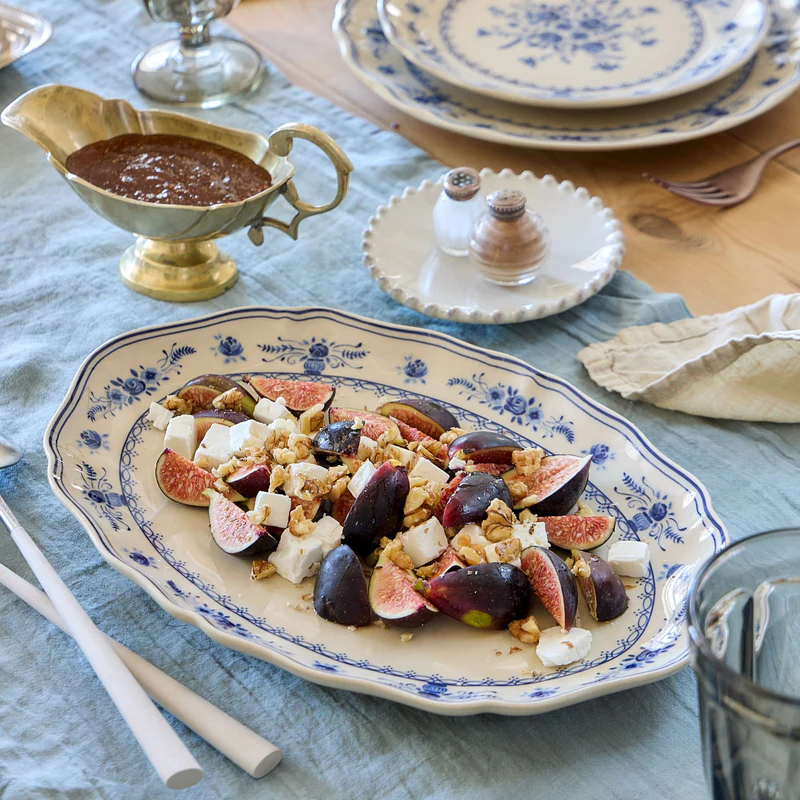 Блюдо овальное 32.2x22.3 см, керамика, beige/blue, Vila COSTA NOVA TA321-BBL(TS161-00225O)