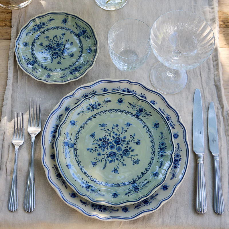 Тарелка десертная 17 см, керамика, olive/blue, Vila COSTA NOVA TP172-OBL(TP172-00225T)