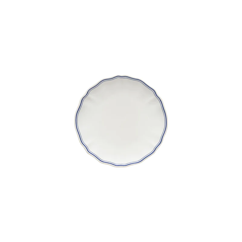 Тарелка десертная 16.8 см, керамика, white/blue, Vila COSTA NOVA TP172-WBF(TP172-03325C)