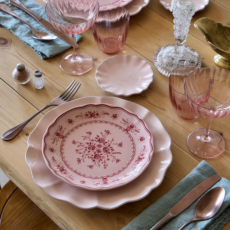 Тарелка закусочная 21.4 см, керамика, pink/red, Vila COSTA NOVA TP213-PRD(TP213-00425L)