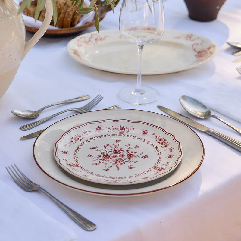 Тарелка закусочная 21 см, керамика, white/red, Vila COSTA NOVA TP213-WRD(TP213-00425B)